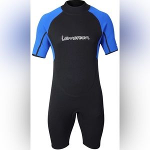 Lemorecn Wetsuits Adult's Premium Neoprene Diving Suit 3mm Shorty Wetsuit